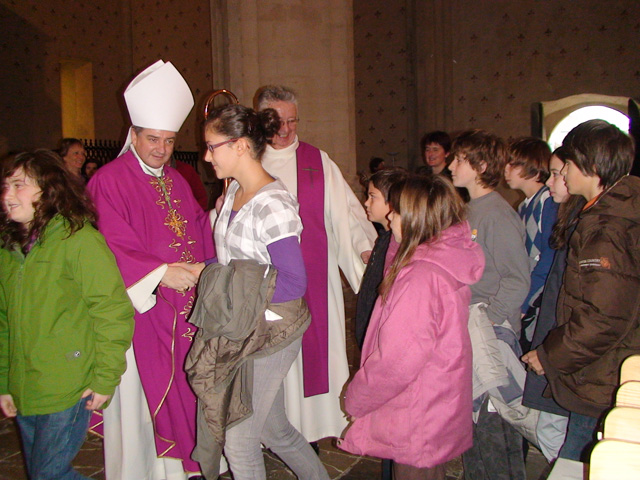 Photo de la visite de Monseigneur Aillet