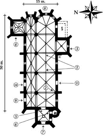 plan e l'église de MONEIN